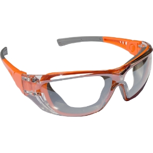 Orange Anti Fog Clear Lens Safety Glasses