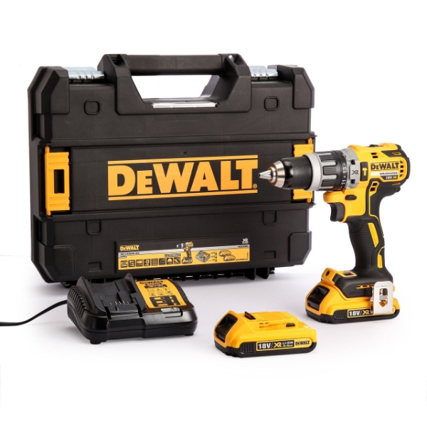 Dewalt Combi Drill c/w 2 X 2.0Ah Li-Ion Batteries - 18V