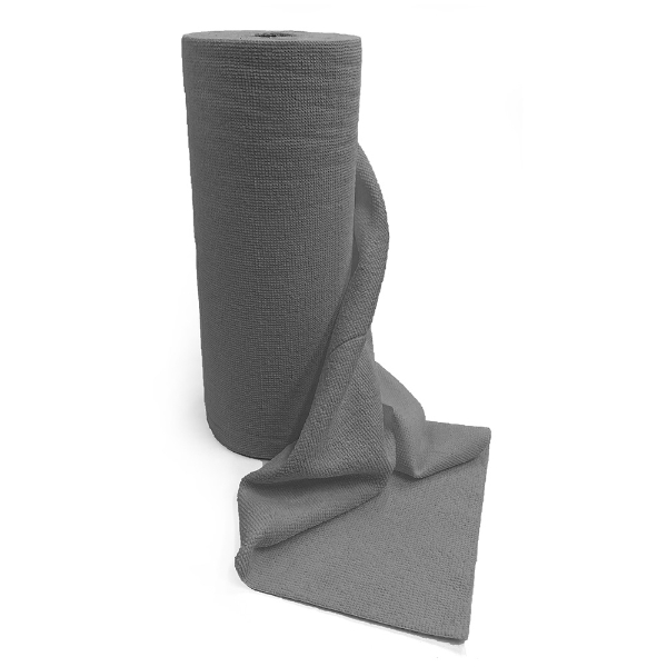 50 Quick-Tear Microfibre Cloths Roll – Grey