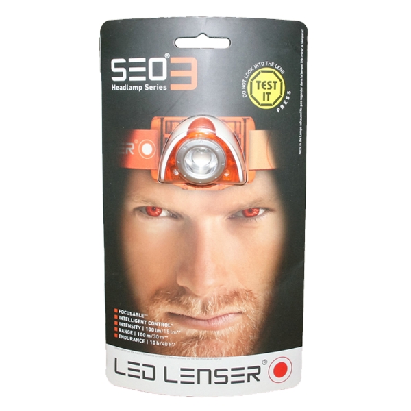 LED Lenser Seo3 Orange Headlamp