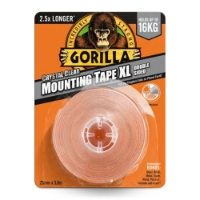 Gorilla Crystal Clear Mounting Tape 25mm x 3.8m