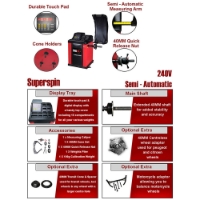 Superspin Semi Automatic Wheel Balancer